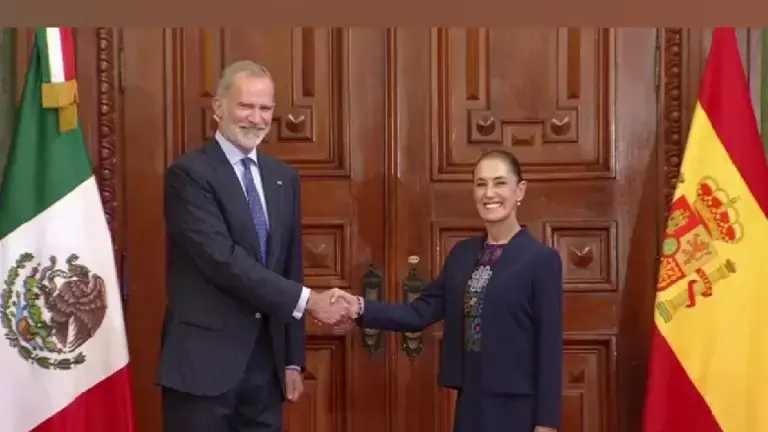 El Rey de España Felipe VI y la Presidenta de México Claudia Sheinbaum.