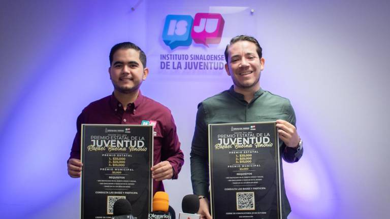 El Instituto Sinaloense de la Juventud está convocado al Premio Rafael Buelna Tenorio, con el que se reconoce a los jóvenes por sus aportaciones a la sociedad.