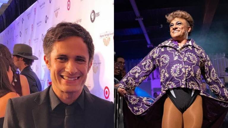 Gael García Bernal luce con cabellera rubia por motivo de su nueva película en la que personifica al luchador Cassandro El Exótico.