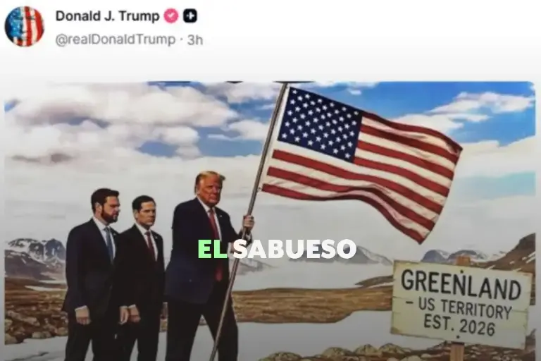 Una publicación de Donald Trump en Truth Social.