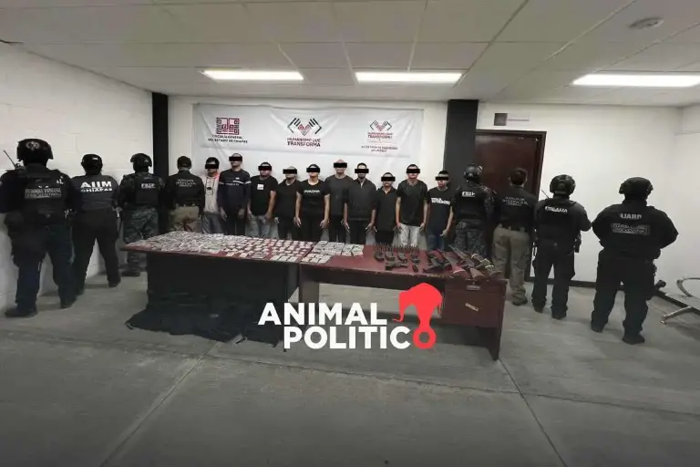Detienen a 12 presuntos miembros del CJNG en San Cristóbal, Chiapas; les aseguran armas y drogas