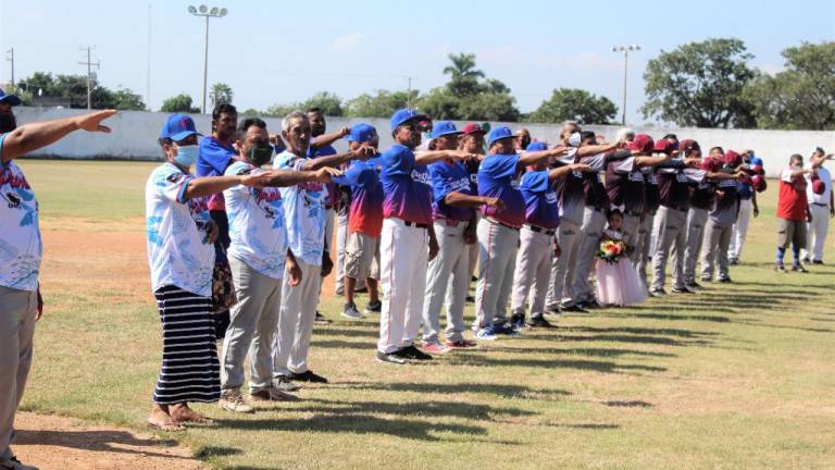 Inauguran en Escuinapa Liga de Beisbol Veteranos 40 Años y Más