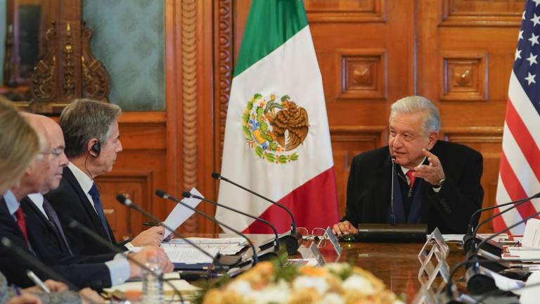 López Obrador se reúne con Blinken y Mayorkas en Palacio Nacional