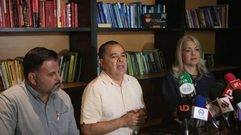Conferencia de prensa de abogados y Coparmex Sinaloa.