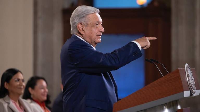 Andrés Manuel López Obrador en su conferencia matutina de este lunes.