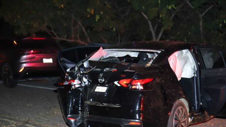 El automóvil circulaba de la zona de playas hacia El Habal cuando por causas desconocidas su conductor perdió el control.