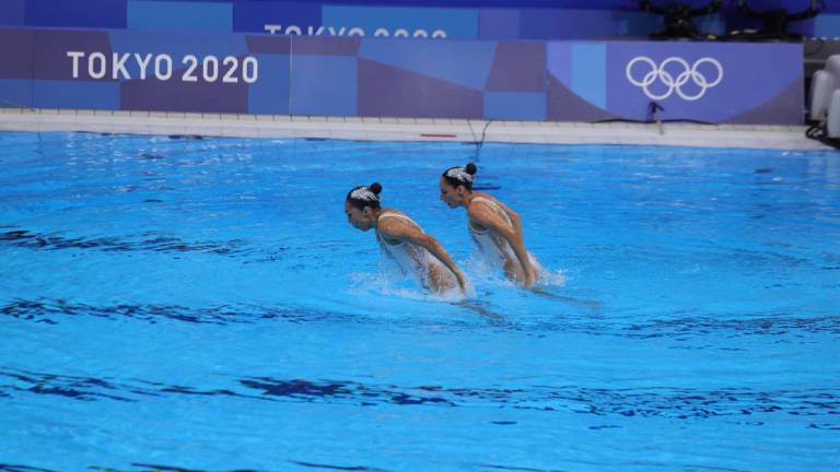 Nuria Diosdado y Joana Jiménez quedaron lejos de las medallas en nado sincronizado.