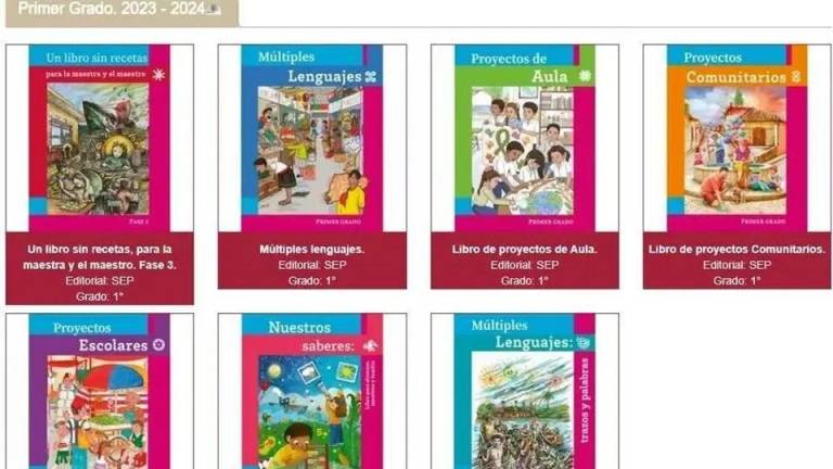 Imágenes de los libros de texto gratuitos que se distribuirán para el próximo ciclo escolar.