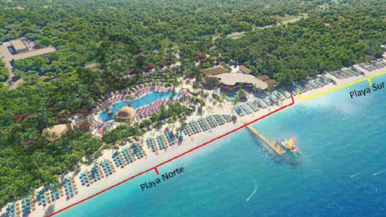 Este sería el uso de la playa que haría la empresa Royal Caribbean con el proyecto Royal Beach Club Cozumel.