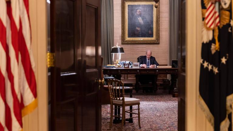 Joe Biden, Presidente de los Estados Unidos, en su despacho en la Casa Blanca.