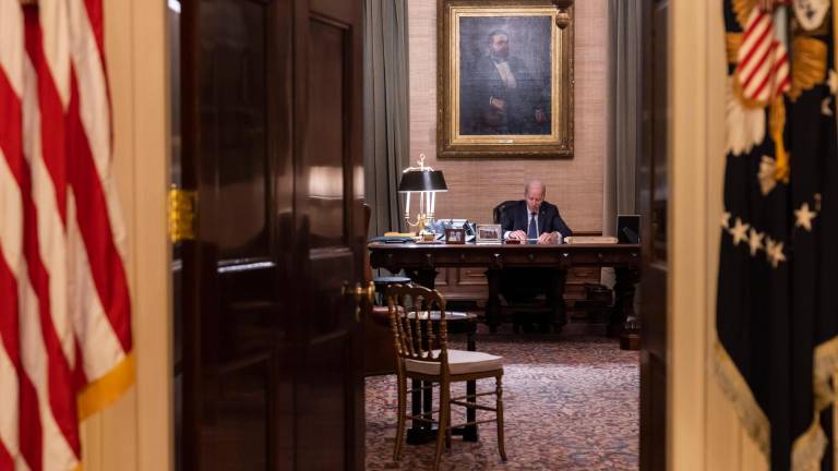 Joe Biden, Presidente de los Estados Unidos, en su despacho en la Casa Blanca.
