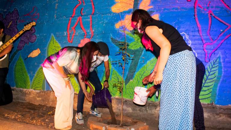Inauguran el mural ‘Paisajes Creativos’ y siembran una amapa