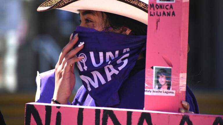Protesta por la violencia contra las mujeres en Ciudad Juárez.