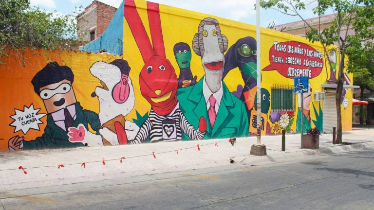 El mural ‘31 Minutos’ lleva un mensaje de paz al Centro Histórico de Culiacán.