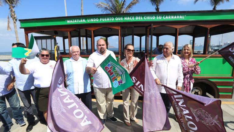 En Mazatlán inauguran el servicio del tranvía “El Maz Chilo”, que ofrecerá recorridos turísticos por el municipio.