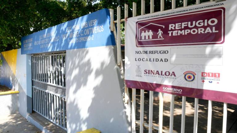 Listos, refugios temporales en caso de emergencia por lluvias, en Culiacán