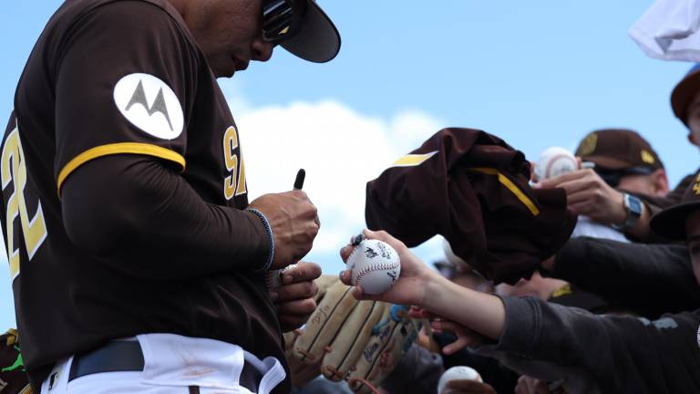 Juan Soto batalla actualmente con una rigidez en la pantorrilla izquierda.