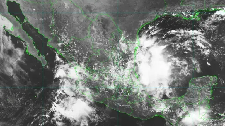 Imagen satelital de México.