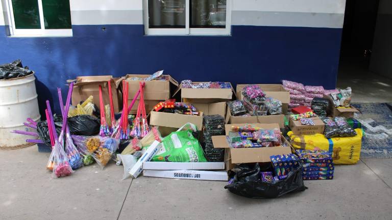 Elementos de Seguridad Pública de Escuinapa aseguraron 280 kilos de pirotecnia.