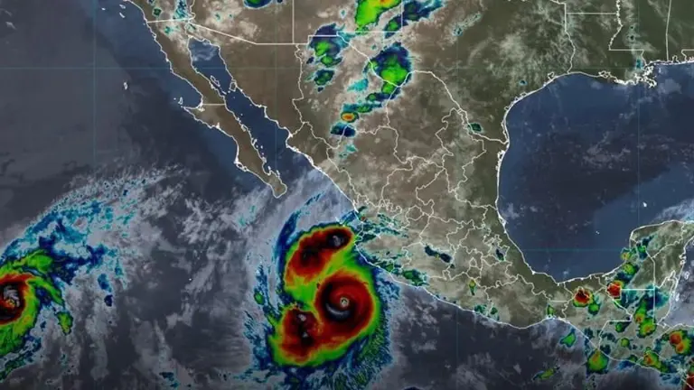 Actualmente el fenómeno se sitúa a 660 kilómetros al sur-sureste de Cabo San Lucas, Baja California Sur.