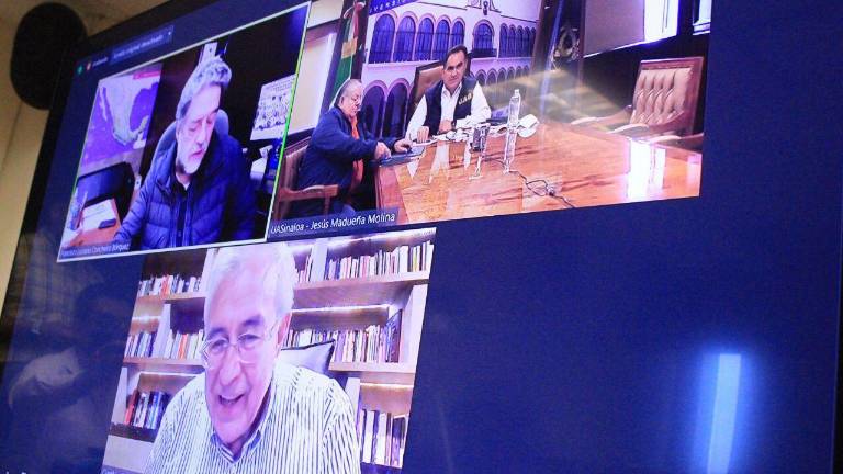 Reunión virtual de la UAS con el Gobierno federal y el Gobernador del Estado.