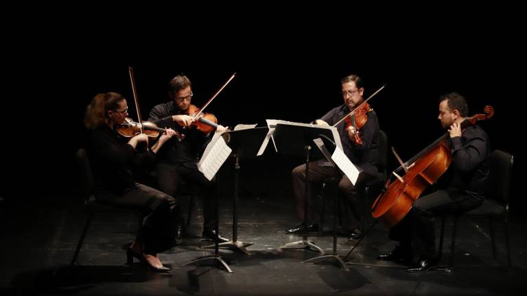Marketo String Quartet durante su concierto en el Foro Internacional “Manuel Enríquez”