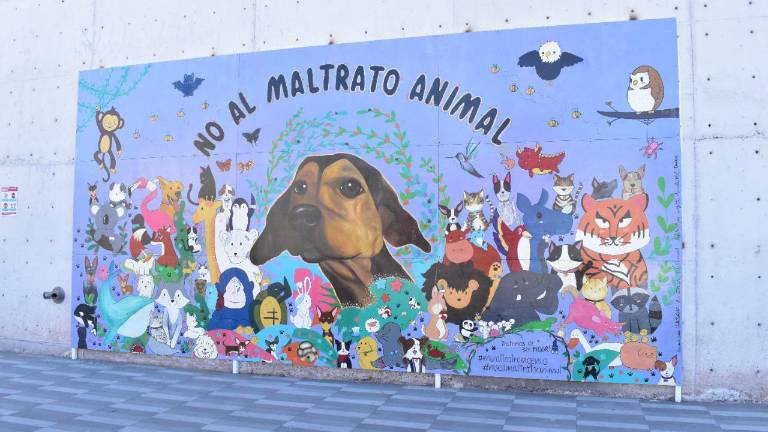 Mural dedicado al perrito “Rodolfo Corazón”, en Los Mochis.
