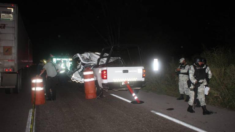 Muere elemento de la Guardia Nacional en choque por la carretera Mazatlán-Culiacán