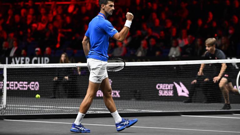 Novak Djokovic lució su calidad en la Laver Cup.