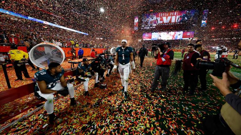 El quarterback de los Eagles de Filaldelfia, Jalen Hurts, fue uno de los protagonistas del Super Bowl 57 celebrado este domingo.