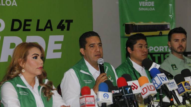 Conferencia de prensa de la candidata y candidato al Senado de la República por el Partido Verde.