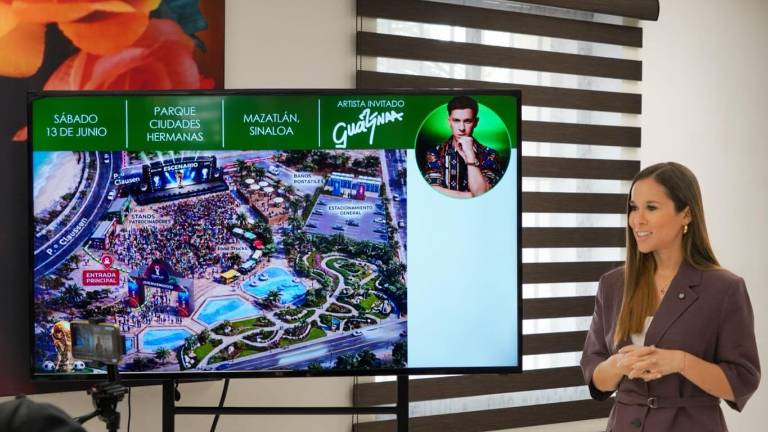 La Secretaria de Turismo Mireya Sosa Osuna informó que será Guaynna quien amenice la Fiesta Mundialista en Mazatlán.