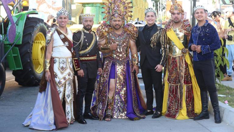 Gibrán Contreras y Ramsés González, Marqués del Carnaval 2022 y 2020; Obed Ibarra y Paco Vazga, Rey del Carnaval 2022 y 2020, y Francisco Olimón y Fernando Espinoza, Príncipe Real del 2022 y 2020, respectivamente.
