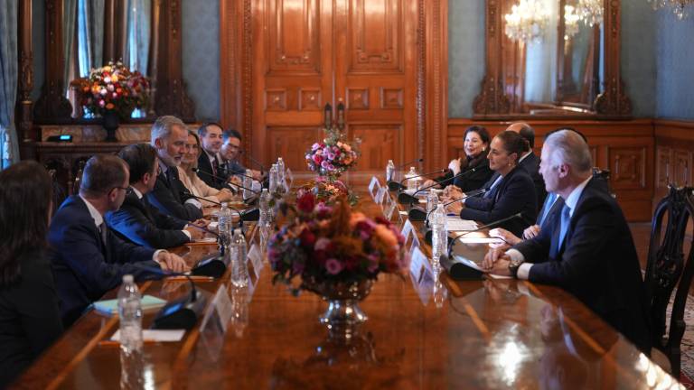 Reunión de la Presidenta de México Claudia Sheinbaum Pardo con el Rey de España Felipe VI en Palacio Nacional la tarde del jueves.