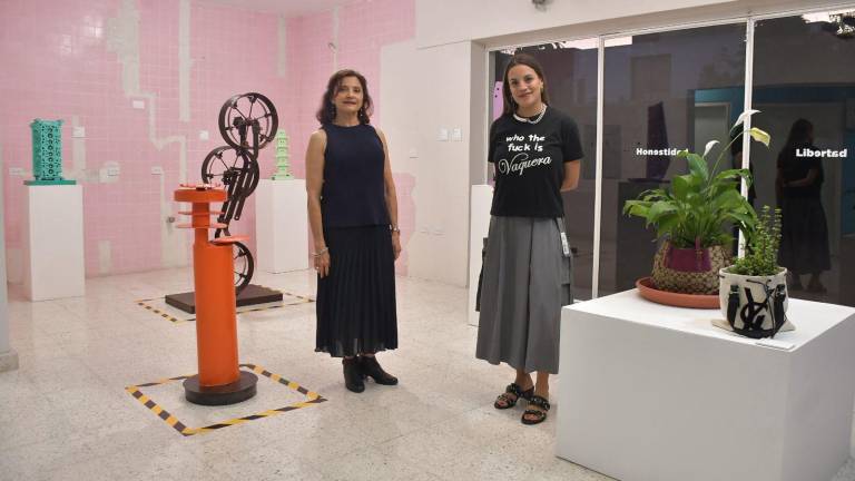 Hilda Lugo y Lucía Oceguera, artistas de la exposición Regla de Tres.