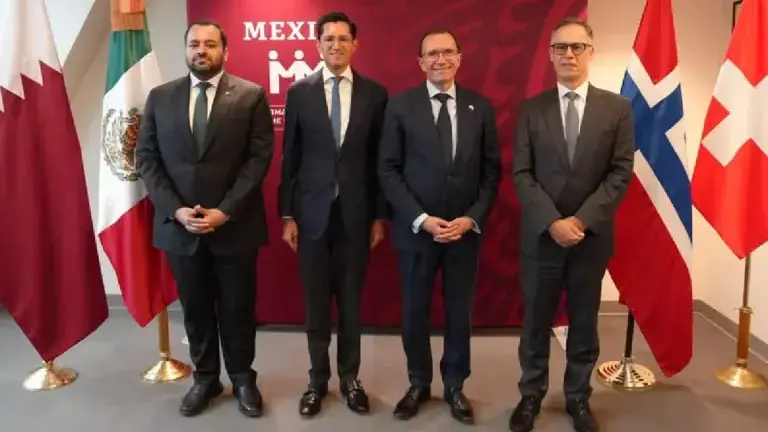 México pide en la ONU fortalecer mediación internacional; acuerda cooperación estrecha con Noruega, Qatar y Suiza.
