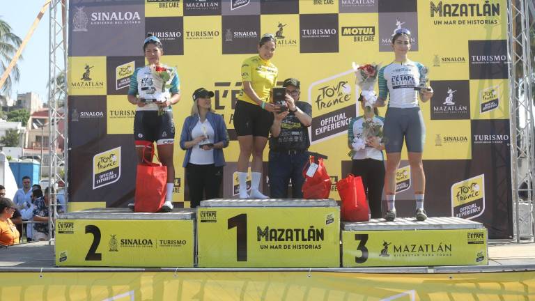 Andrea Martínez (centro) reveló que apenas había retomado los entrenamientos tres días antes, pero supo colocarse en el grupo y atacar en el momento justo.