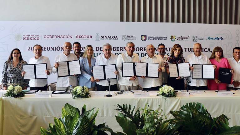 El titular de Sectur, Miguel Torruco Marqués, y mandatarios celebraron acuerdos en la Segunda Reunión Regional en Materia Turística de la Alianza Mar de Cortés.