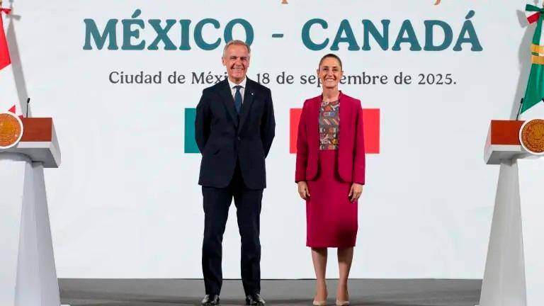 Mark Carney, Primer Ministro de Canadá, y Claudia Sheinbaum, Presidenta de México.