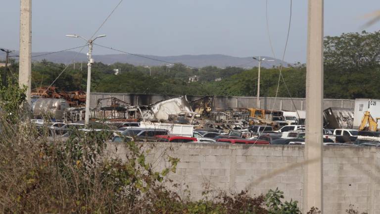Pensión federal donde la noche del domingo se registró un incendio, al sur de Villa Unión.