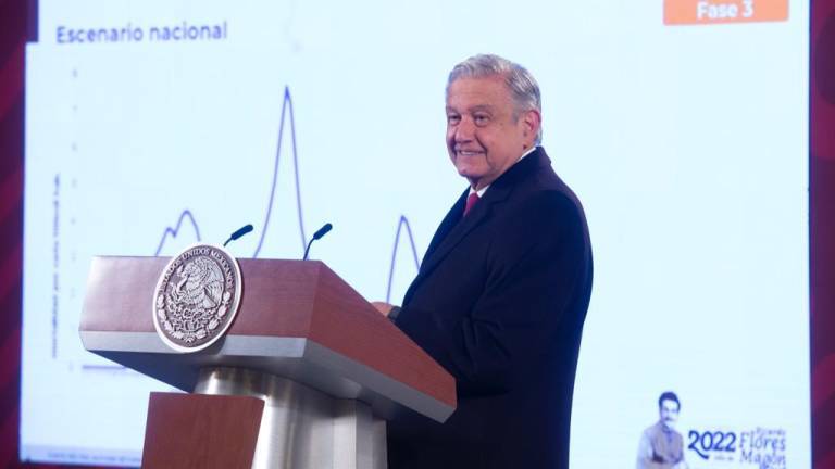 Andrés Manuel López Obrador durante la conferencia mañanera.