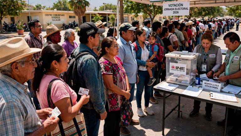 Todos votando por la paz.
