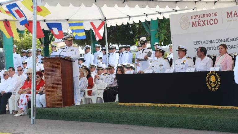El Comandante de la Octava Región Naval encabezó en Mazatlán la conmemoración del 109 aniversario de la Gesta Heroica del Puerto de Veracruz