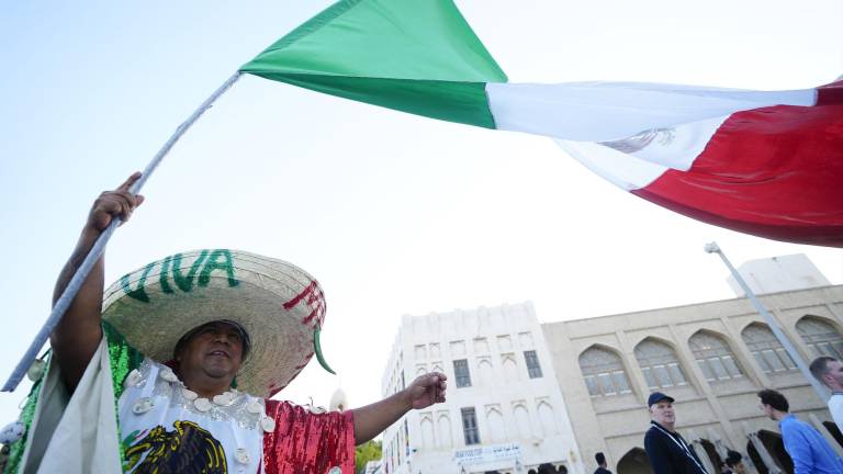 La afición mexicana en Qatar.
