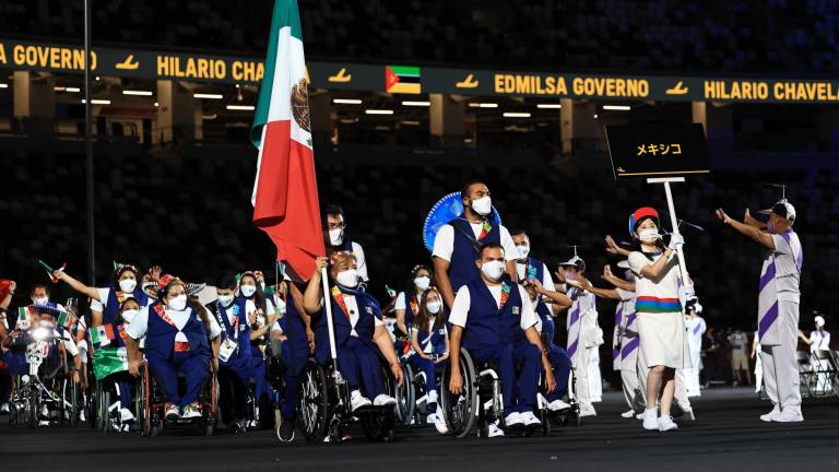 La delegación mexicana que participa en los Juegos Paralímpicos de Tokio 2020.
