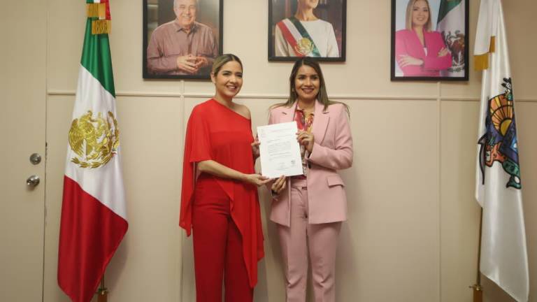 Marcela Herrera López cuando fue nombrada directora del Instituto Municipal de la Mujer en Mazatlán.