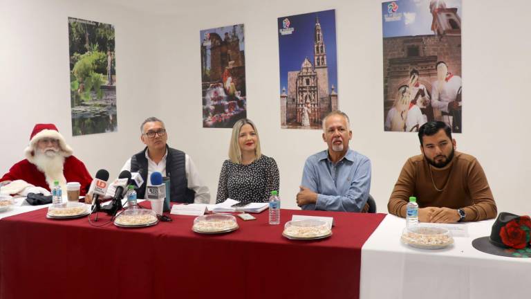 Funcionarios de Turismo de Sinaloa, de Concordia y el Alcalde concordense en conferencia anuncia la Feria del Pay de Plátano.