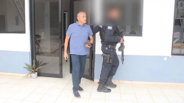 Manuel Antonio Pineda Domínguez, ex Alcalde de Rosario, tras rendir su declaración ante el Ministerio Público.