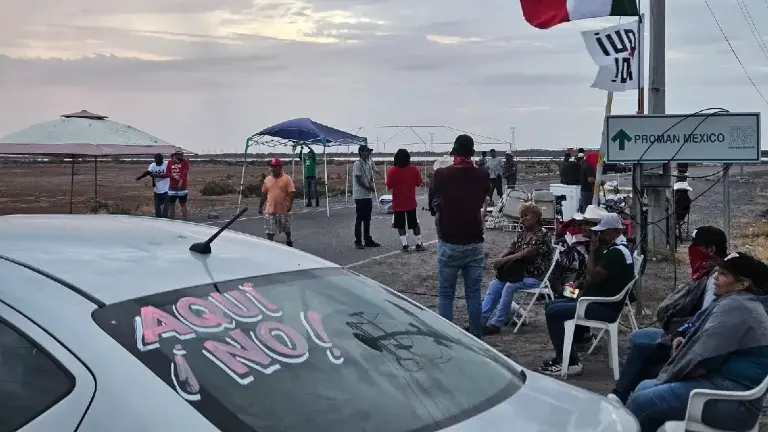 Pueblos Mayo-Yoreme y colectivos clausuraron simbólicamente la planta de amoníaco de GPO en la Bahía de Ohuira.
