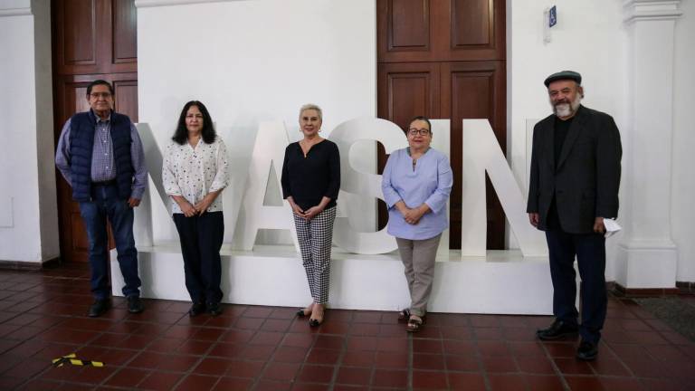 Manuel Acosta, Inna Álvarez, Rosa Bertha Sañudo, Margarita Vélez y Rodolfo Arriaga, miembros de la Sociedad de Amigos del Masin.